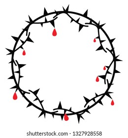 Vector frame made of  wreath of Jesus.