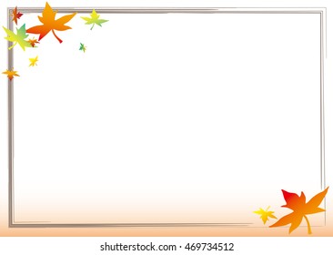 Vector frame of maple illustration