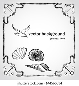 Vector Frame in a marine style