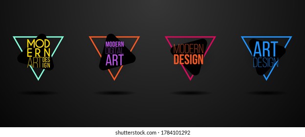 Vector frame. Modern design graphics. Dynamic hipster frame stylish background. Element for business cards, text, brochures, invitations, gift cards and flyers