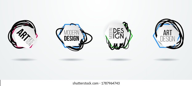 Vector frame. Modern design graphics. Dynamic hipster frame stylish background. Element for business cards, text, brochures, invitations, gift cards and flyers