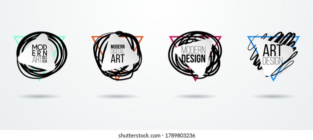 Vector frame. Modern design graphics. Dynamic hipster frame stylish background. Element for business cards, text, brochures, invitations, gift cards and flyers