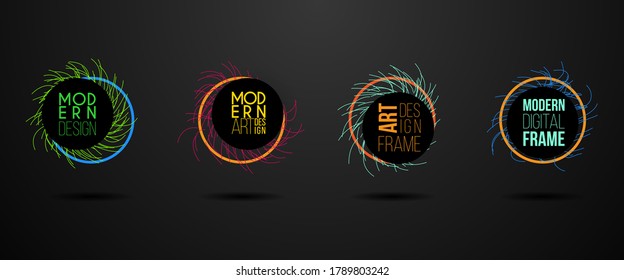 Vector frame. Modern design graphics. Dynamic hipster frame stylish background. Element for business cards, text, brochures, invitations, gift cards and flyers