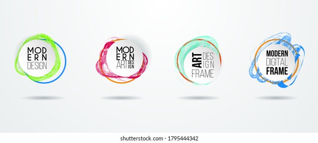 Vector frame. Modern design graphics. Dynamic hipster frame stylish background. Element for business cards, text, brochures, invitations, gift cards and flyers