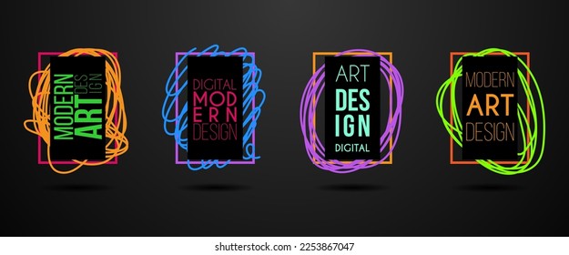 Vector frame. Modern design graphics. Dynamic hipster frame stylish background. Element for business cards, text, brochures, invitations, gift cards and flyers