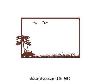 vector frame in nature background, wallpaper