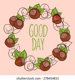 vector frame nuts with place for your text