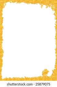 vector frame from old paper on white background
