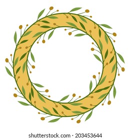 Vector frame of olives.