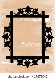 Vector frame on the abstract background