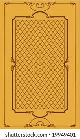 vector frame on brown background