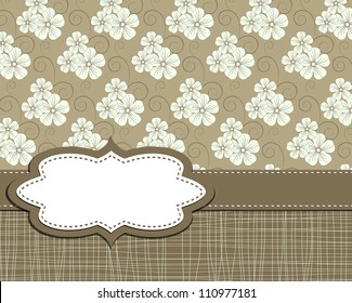 vector frame on flower background