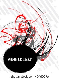 vector frame on grungy background
