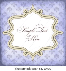 Vector frame on ornamental background