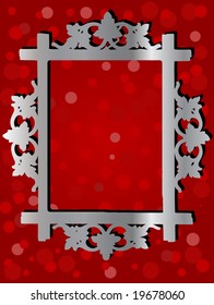 Vector frame on the red background