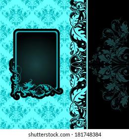 Vector frame on seamless background, place for text