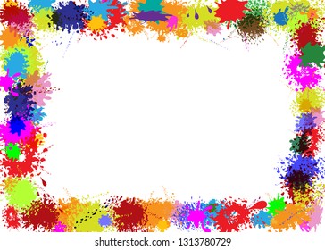 Vector Frame On Splash Color Background Stock Vector (Royalty Free ...