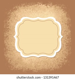 Vector frame on vintage background, can be used for invitation, text template, decoration, greeting card