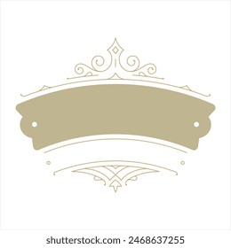 Decoración del adorno del marco del Vector para el nombre o el logotipo 