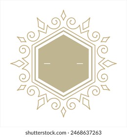 vector frame ornament decoration for name or logo 