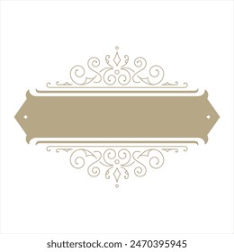 vector frame ornament decoration for name or logo