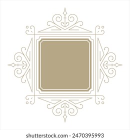 Vektorgrafik Rahmen Ornament Dekoration für Name oder Logo