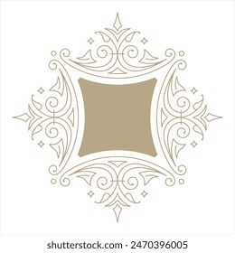 Decoración del adorno del marco del Vector para el nombre o el logotipo