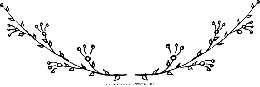 Vector frame, ornament with flowers
