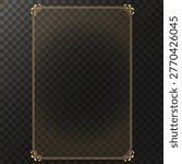 Vector frame with ornament, thai pattern. Beige vintage frame for creating postcards
