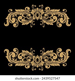 Vector frame ornament vintage calssic element decoration