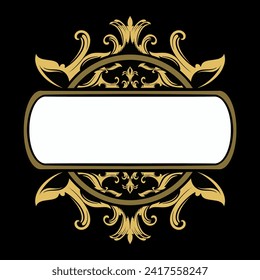 Vector frame ornament vintage classic element decoration