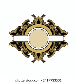 Vector frame ornament vintage classic element decoration