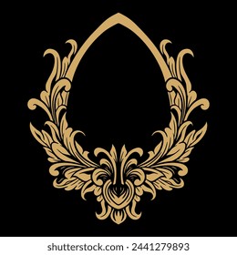 Vector frame ornament vintage classic element decoration