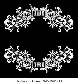 Vector frame ornament vintage classic element decoration