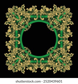 Vector frame ornament vintage classic element decoration