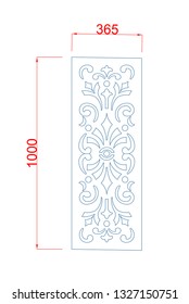 Vector frame pattern blue paint in white background