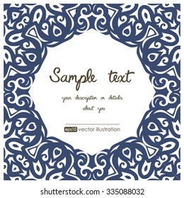 vector  frame pattern from curls