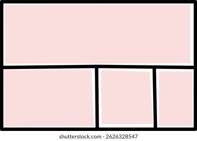 vector frame photo collage. minimalist geometric photo frame template. Mood board or photo image layout. Simple trendy geometric design.