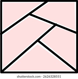 vector frame photo collage. minimalist geometric photo frame template. Mood board or photo image layout. Simple trendy geometric design.