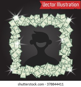 Vector frame for photo or text information.