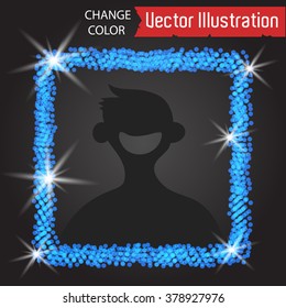 Vector frame for photo or text information.