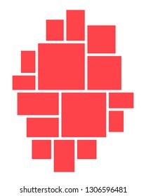 Vector frame for photos and pictures, photo collage, photo puzzle. Templates collage frames for photo or illustration. Vector Mood Board  Branding Presentation.