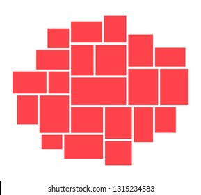 Vector frame for photos and pictures, photo collage, photo puzzle. Templates collage frames for photo or illustration. Vector Mood Board  Branding Presentation.