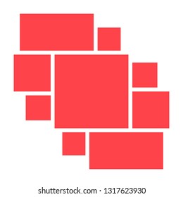 Vector frame for photos and pictures, photo collage, photo puzzle. Templates collage frames for photo or illustration. Vector Mood Board  Branding Presentation.