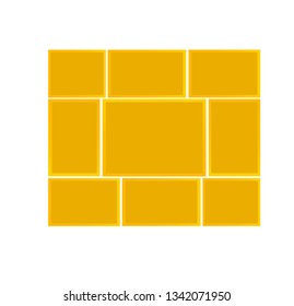 Vector frame for photos and pictures, photo collage, photo puzzle. Templates collage frames for photo or illustration.