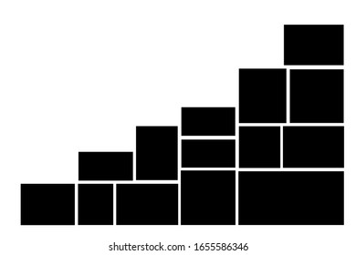 Vector frame for photos and pictures, photo collage, photo puzzle. Frame collage templates for photo or illustration. Presentation of vector mood branding.
