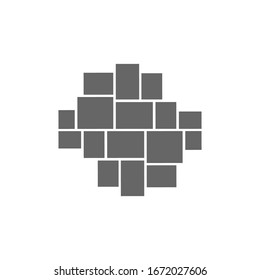 Vector frame for photos and pictures, photo collage, photo puzzle. Templates collage frames for photo or illustration