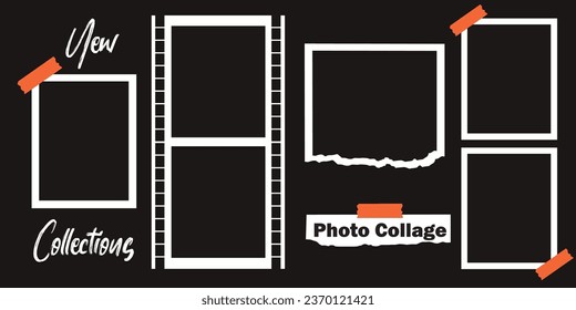 Vector frame for photos and pictures, photo collage, Templates collage frames for photo or illustration, new collections