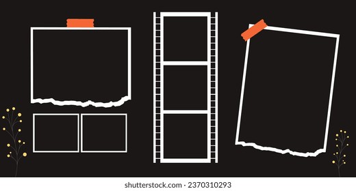 Vector frame for photos and pictures, photo collage, Templates collage frames for photo or illustration, new collections