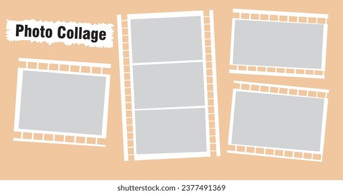 Vector frame for photos and pictures, photo collage, Templates collage frames for photo or illustration, new collections